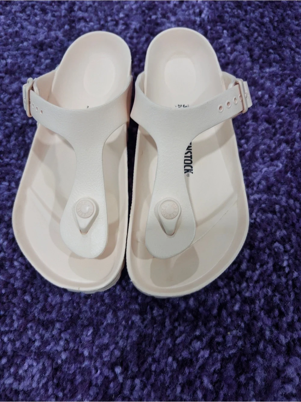 Birkenstock Women’s Gizeh EVA Thong Sandal — Light Beige/Cream